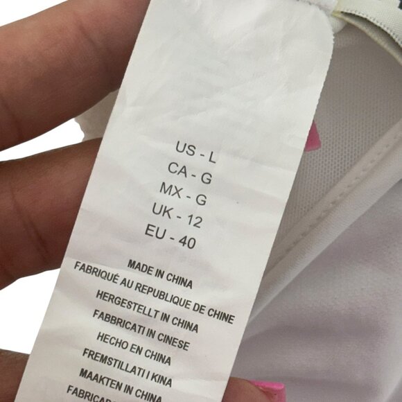 24t&Ocean Blue Tropical Print Halter Tankini Top Women SZ Large Padded Underwire - Picture 5 of 10